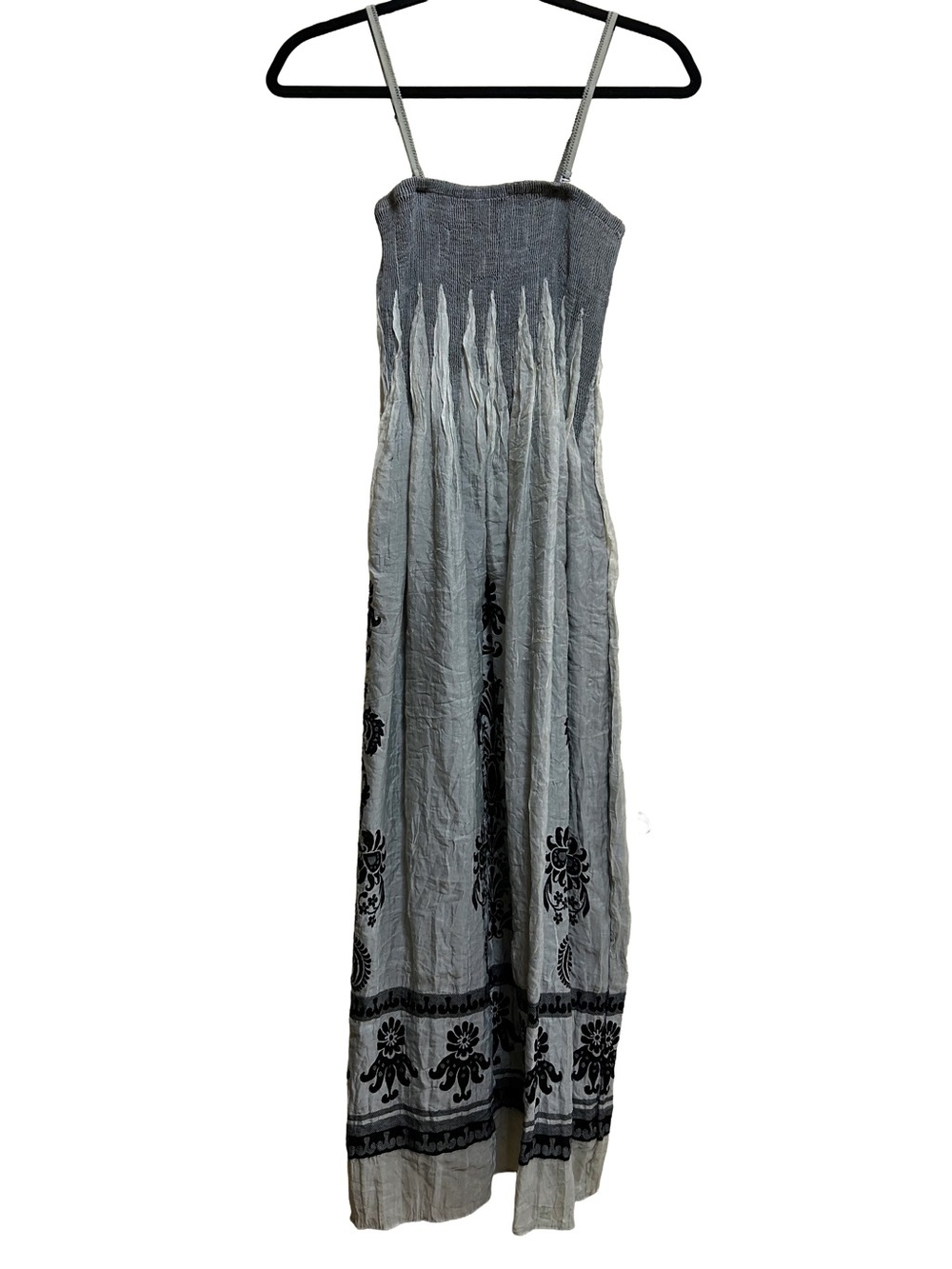 Vintage Y2K 2005 Anthropologie Lapis Convertible Smocked Maxi Dress OS